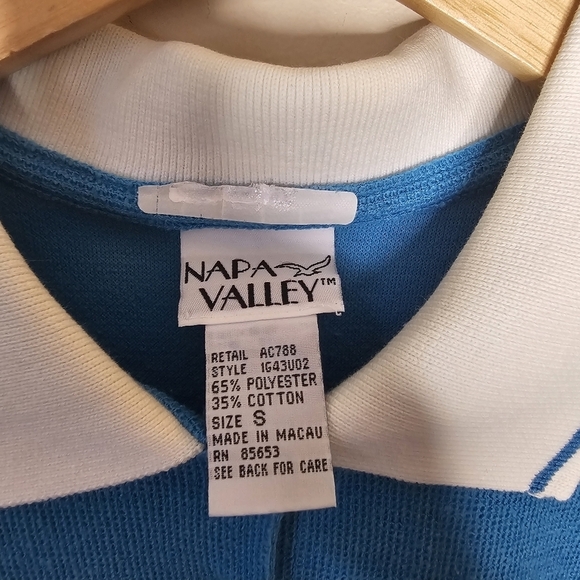Napa Valley Vintage Quarter Button Up Embroidered Heavy Top Floral Coastal - Picture 2 of 5